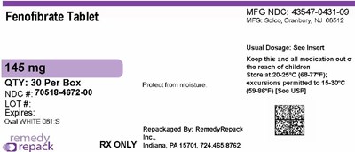 Mm1 (Fenofibrate 145mg 70518 4672 00)